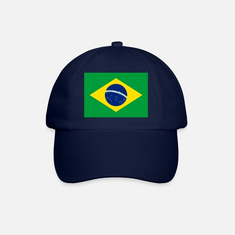 Brasil flag - Baseballkappe - Blau/Blau