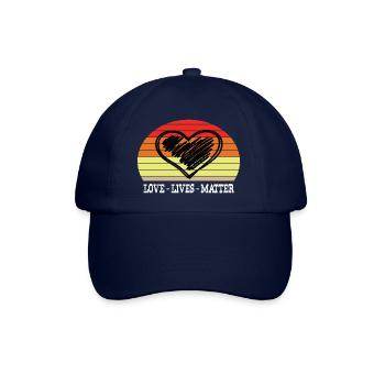 Love Lives matter Retro - Baseballkappe - Blau/Blau - Vorne