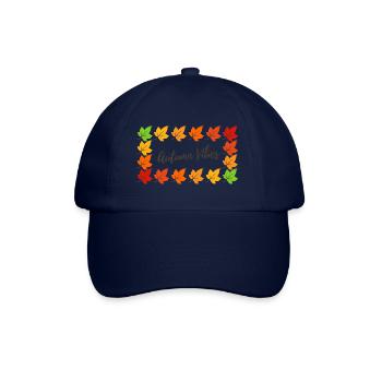 Autumn Vibes Leaves - Baseballkappe - Blau/Blau - Vorne