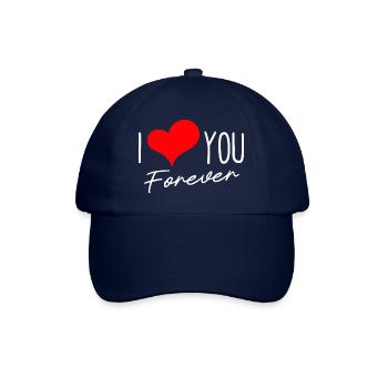 Ich liebe dich für immer Liebe Geschenk - Baseballkappe - Blau/Blau - Vorne