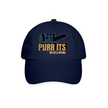 kitty pet geek birthday present birthday anti - Baseball Cap - blue/blue - Front