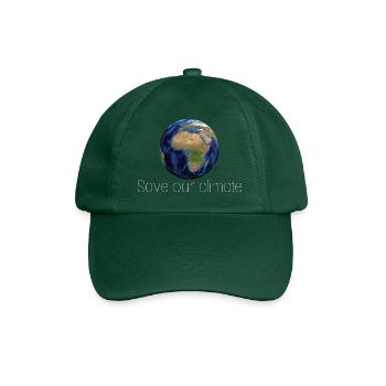 Save our planet - Baseballkappe - Flaschengrün - Vorne