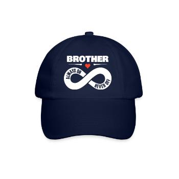 Frère toujours sur jamais off frère amour cadeau - Casquette classique - bleu/bleu - Devant