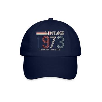 Jahrgang 1973 Jubiläumsgeschenk - Jahrgang 1973 - Baseballkappe - Blau/Blau - Vorne