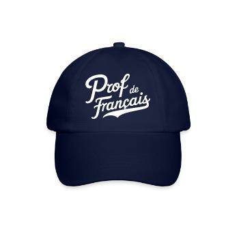 Prof de français - Casquette classique - bleu/bleu - Devant