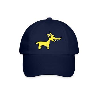 Dog Stands Cute Little Happy Puppy Pet - Baseball Cap - blue/blue - Front