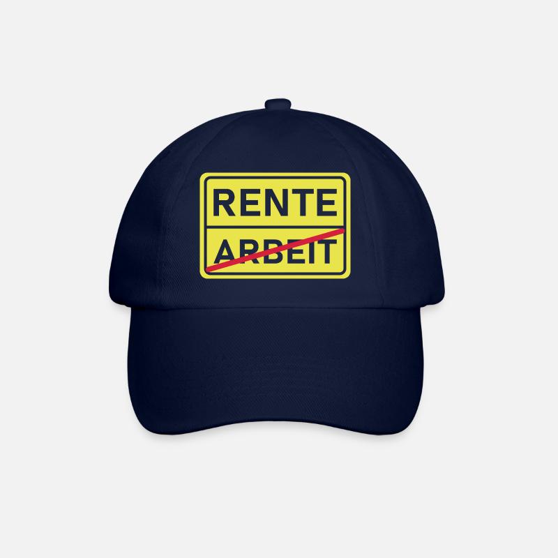 arbeit rente - Baseballkappe - Blau/Blau