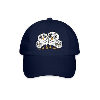 4 Owls Dad Mom Child Baby Family Mother Father - Baseball Cap - blue/blue - Front