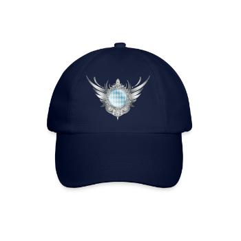 Écusson d’aile en argent avec motif en losange - Casquette classique - bleu/bleu - Devant