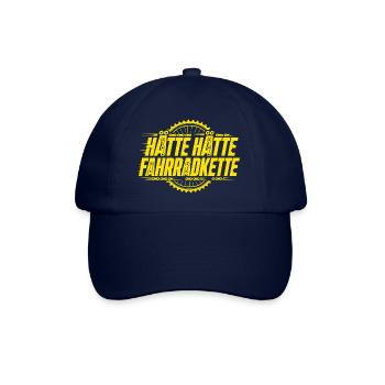 Hätte Hätte Fahrradkette - Lustiges Fahrrad Shirt - Baseballkappe - Blau/Blau - Vorne