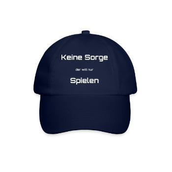 Der will nur spielen für Hundebesitzer - Baseballkappe - Blau/Blau - Vorne