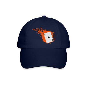card poker card as flame pique1 - Baseball Cap - blue/blue - Front