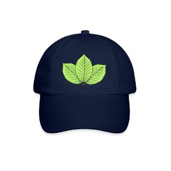 3 leaves beech leaf tree plant shape clip art d - Baseball Cap - blue/blue - Front