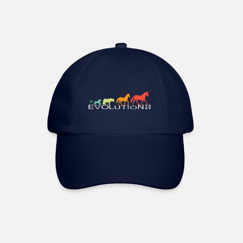 colored Evolution 2.0 unicorn shirt. - Baseball Cap - blue/blue
