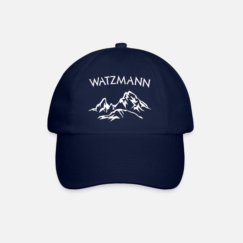 Berg Watzmann Schriftzug - Farbe wählbar - Baseballkappe - Blau/Blau