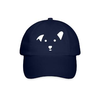 Süßes Hundegesicht Druck weiß für Hundeliebhaber - Baseballkappe - Blau/Blau - Vorne