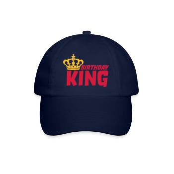 Boss Birthday King Logo - Baseballkappe - Blau/Blau - Vorne