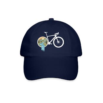 Gravel Bike Natur Rennrad Fahrrad lustige Geschenk - Baseballkappe - Blau/Blau - Vorne