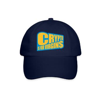 crypto is for virgins - Baseball Cap - blue/blue - Front