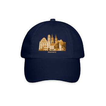 Oschatz Rathaus Kirche St. Aegidien Sachsen - Baseballkappe - Blau/Blau - Vorne