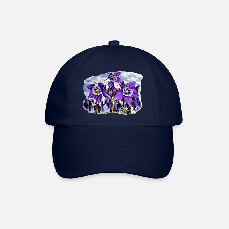 Flowering Aquileia - Baseball Cap - blue/blue