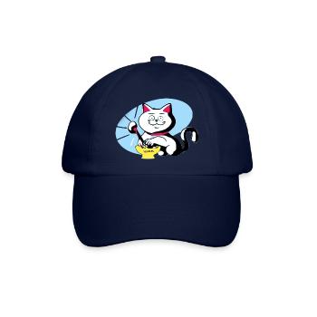 Chat et ramen - Casquette classique - bleu/bleu - Devant