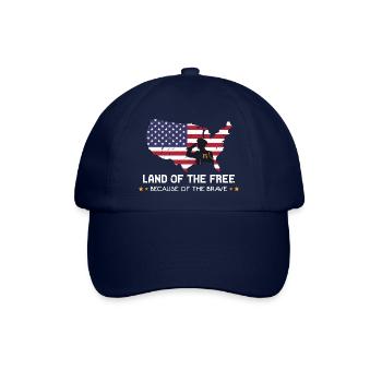Land Of The Free Because Of The Brave - Casquette classique - bleu/bleu - Devant
