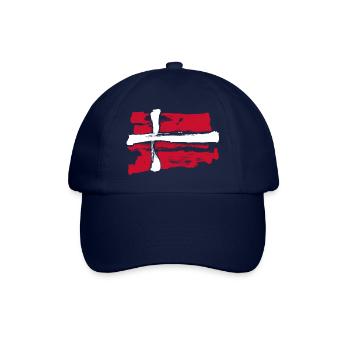 Dänemark Flagge / Pinsel Striche - Baseballkappe - Blau/Blau - Vorne