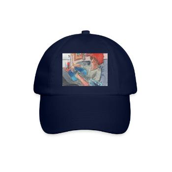 Blaue Gitarre - Baseballkappe - Blau/Blau - Vorne