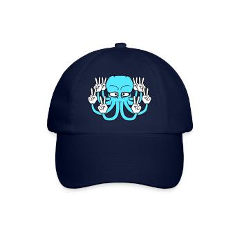 Kraken Peace Handzeichen Victory Symbol Hände Spaß - Baseballkappe - Blau/Blau - Vorne