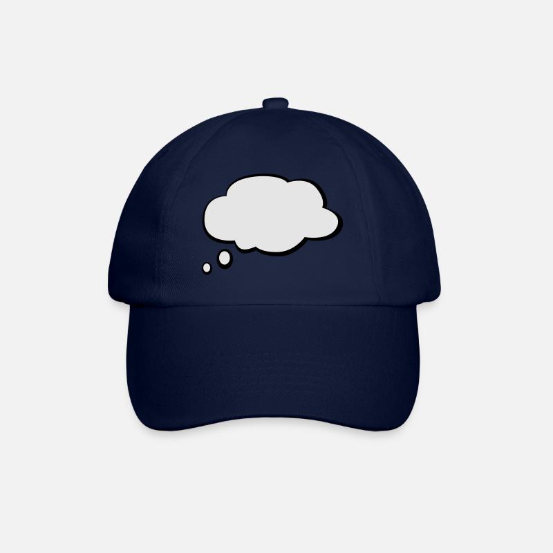Textballon - Baseballkappe - Blau/Blau