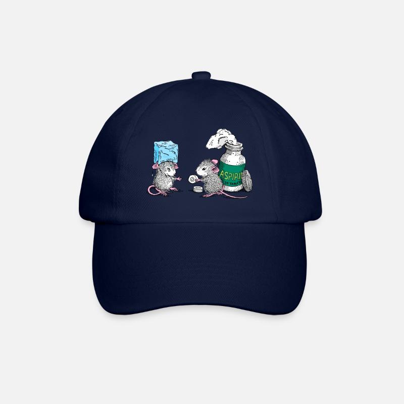 White rats and humor - Baseball Cap - blue/blue