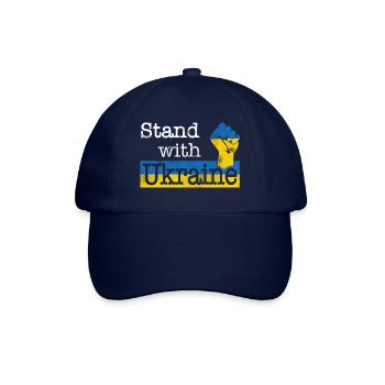 Stand with Ukraine! white blue yellow - Baseball Cap - blue/blue - Front