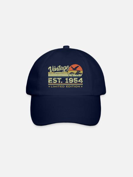Jahrgang 1954 Genial seit 1954 Geschenk 1954 Retro - Baseballkappe - Blau/Blau