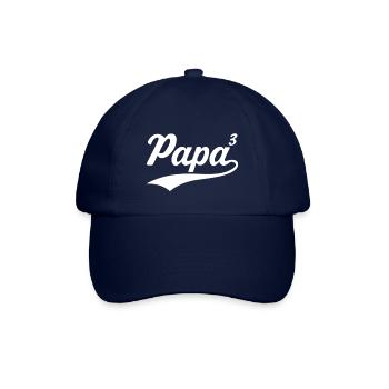 Papa hoch 3 stolzer Vater 3 Kinder dreifacher Papa - Baseballkappe - Blau/Blau - Vorne