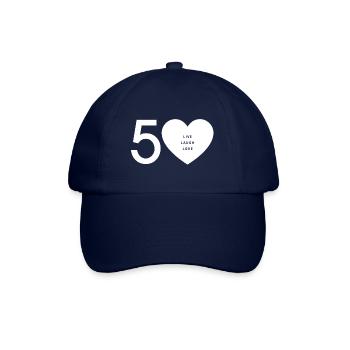 50 - en direct. rire. Amour. - Casquette classique - bleu/bleu - Devant