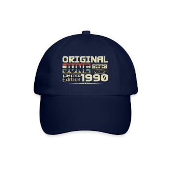 Juin 1990 Vintage Nées En Juin 1990 Anniversaire - Casquette classique - bleu/bleu - Devant
