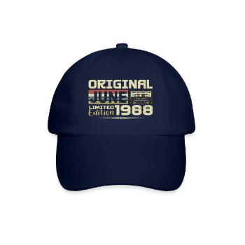 Juin 1988 Vintage Nées En Juin 1988 Anniversaire - Casquette classique - bleu/bleu - Devant