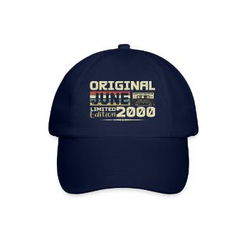 June 2000 Vintage Born In June 2000 Birthday - Baseball Cap - blue/blue - Front