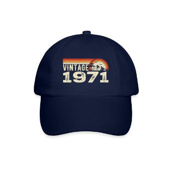 Jahrgang 1971 Geburtstagsgeschenk 1971 Retro 1971 - Baseballkappe - Blau/Blau - Vorne