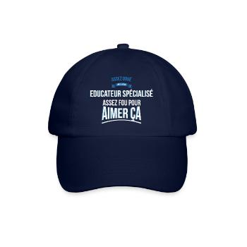 Educateur spécialisé doué fou cadeau homme - Casquette classique - bleu/bleu - Devant