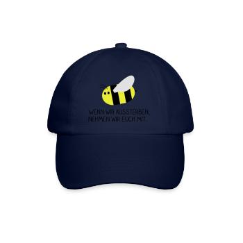 Biene - Rettet die Bienen - Baseballkappe - Blau/Blau - Vorne