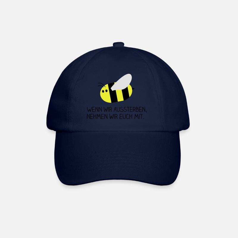 Biene - Rettet die Bienen - Baseballkappe - Blau/Blau
