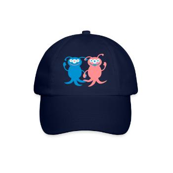 Cute Alien Love Couple - Baseballkappe - Blau/Blau - Vorne