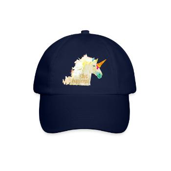 Shit-happens! - Baseballkappe - Blau/Blau - Vorne