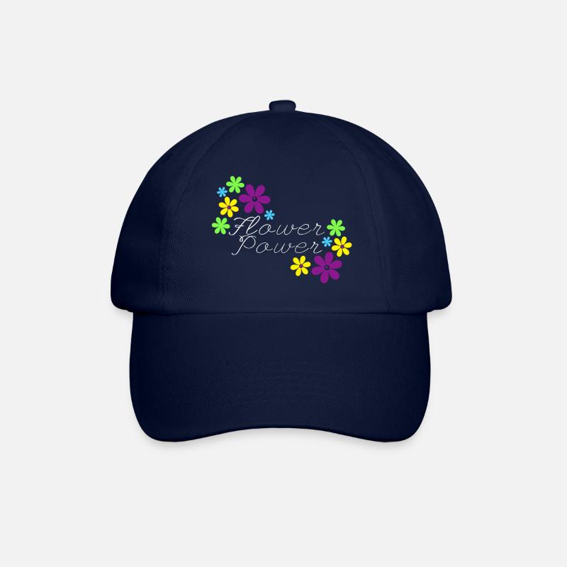 Flower Power - Baseballkappe - Blau/Blau
