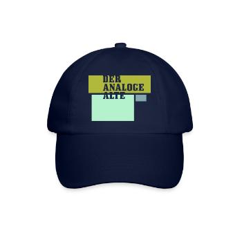 Der analoge Alte Opa Papa Vater Großvater Technik - Baseballkappe - Blau/Blau - Vorne