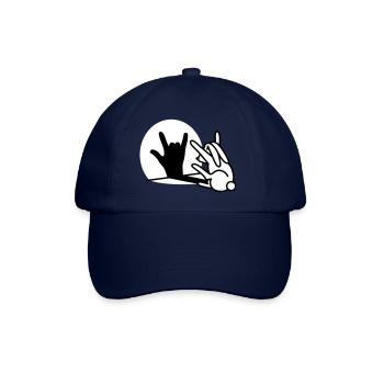 Kaninchen Schatten Hand ROCK Musik HARD ROCK Fan - Baseballkappe - Blau/Blau - Vorne