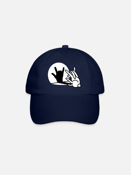 Lapin ombre main ROCK musique HARD ROCK fan - Casquette classique - bleu/bleu