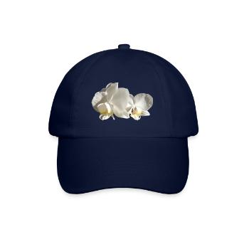 Orchidee weiß - Baseballkappe - Blau/Blau - Vorne